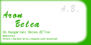 aron belea business card